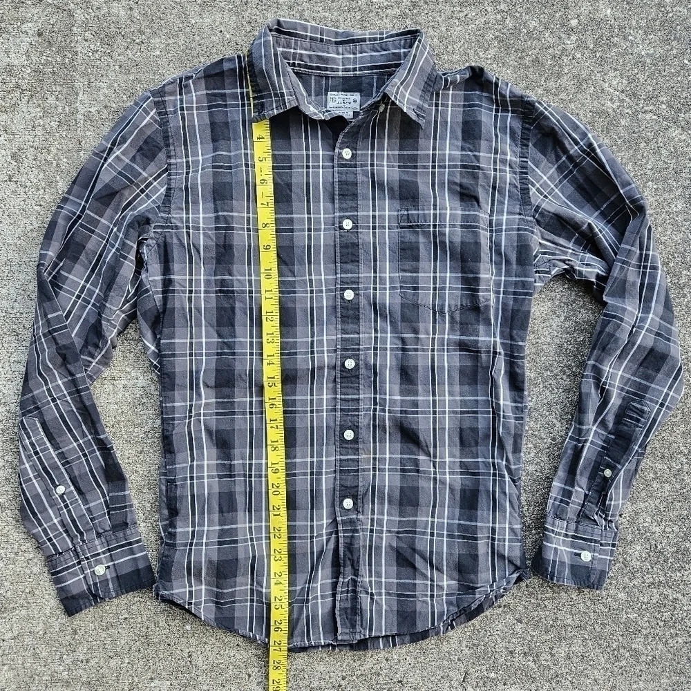 Tailored by J.Crew Quality Woven Shirts Plaid 100% Cotton Button Up Shirt Mens M